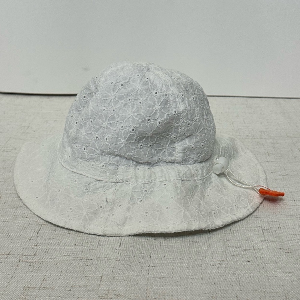 White Eyelet Kids Sun Hat